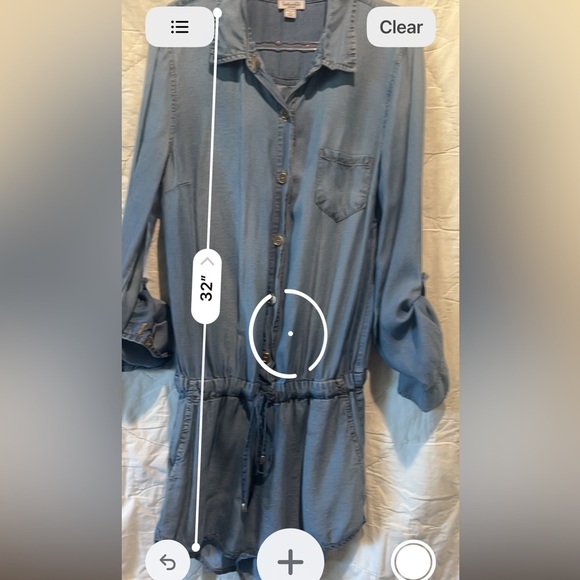 Splendid Super Soft Denim Button-Up Romper Sz:Med - Picture 12 of 13